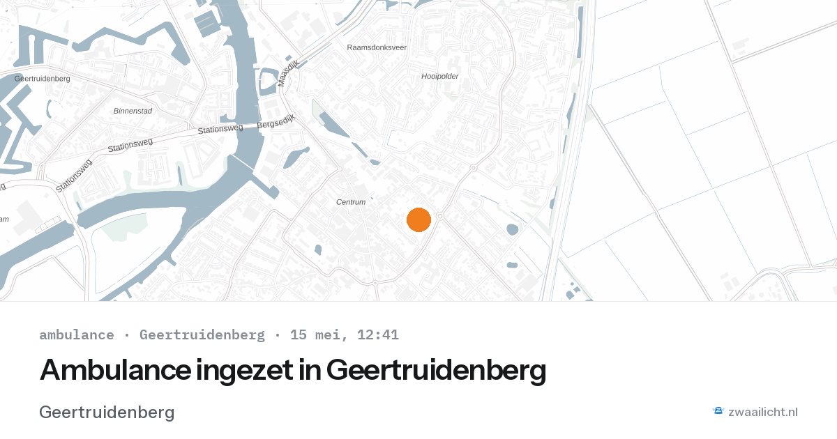 Ambulance ingezet in Geertruidenberg — 15 mei 2026