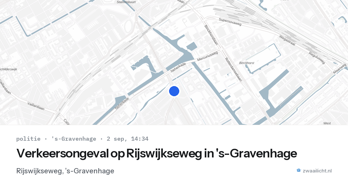 Verkeersongeval op Rijswijkseweg in 's-Gravenhage — 2 sep 2026