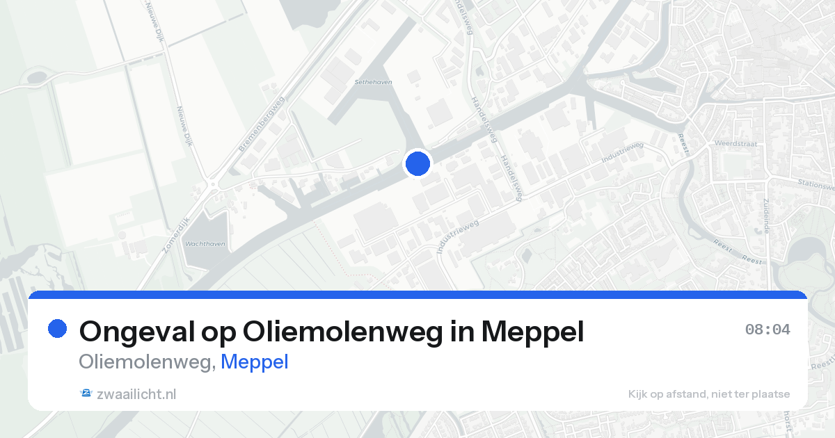 Ongeval op Oliemolenweg in Meppel — 18 aug 2026