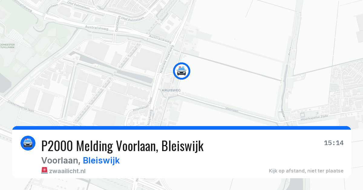 P2000 Melding Voorlaan, Bleiswijk — 3 jul 2026