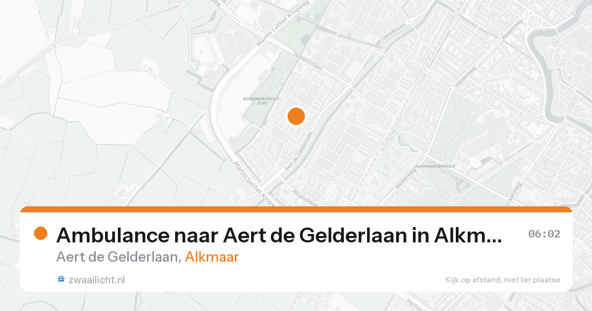 Ambulance naar Aert de Gelderlaan in Alkmaar — 26 aug 2026