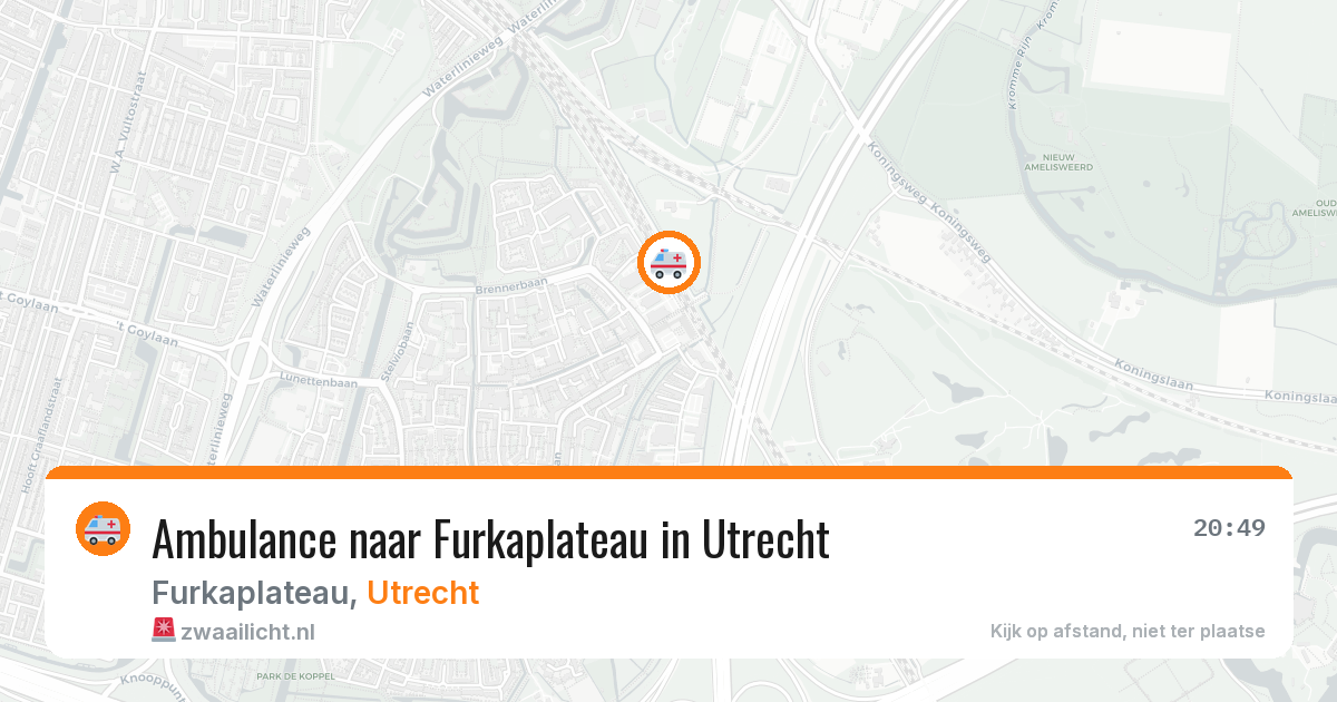 Ambulance naar Furkaplateau in Utrecht — 7 jul 2026