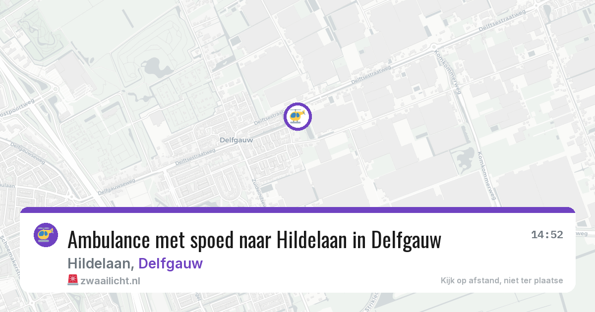 Ambulance met spoed naar Hildelaan in Delfgauw — 31 jul 2026