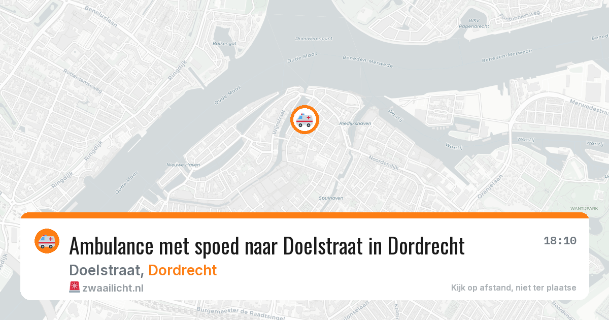 Ambulance met spoed naar Doelstraat in Dordrecht — 28 jul 2026