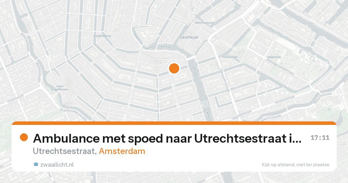 Ambulance met spoed naar Utrechtsestraat in Amsterdam — 18 aug 2026