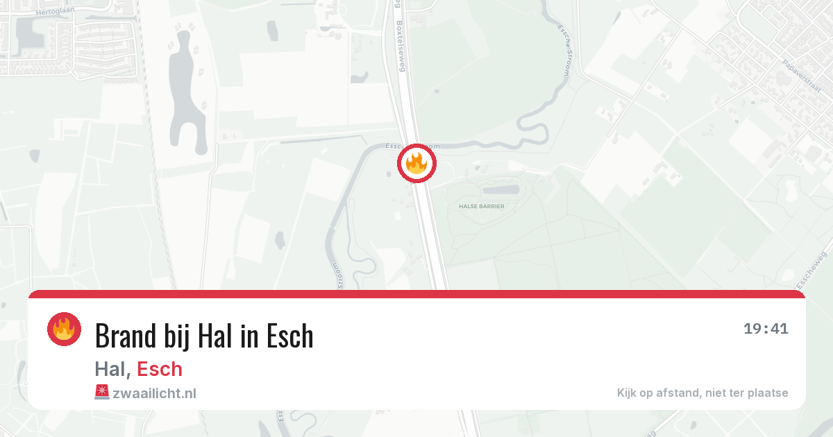 Brand bij Hal in Esch — 19 mrt 2026