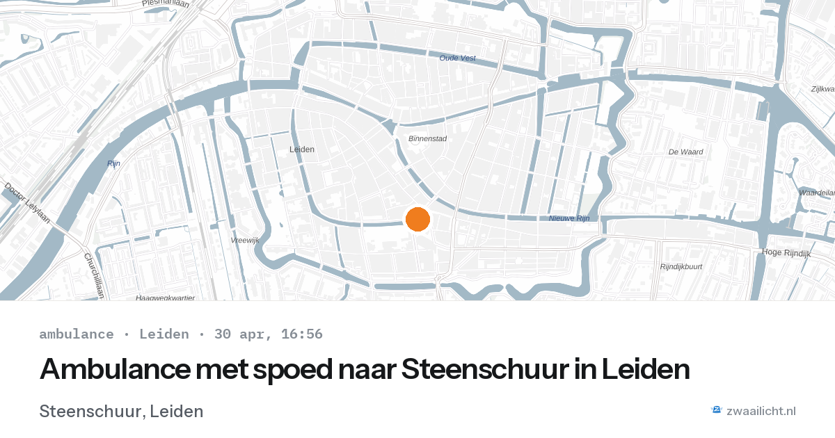 Ambulance met spoed naar Steenschuur in Leiden — 30 apr 2026