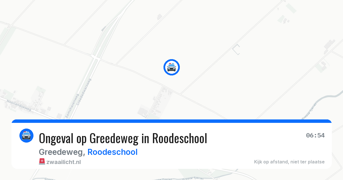 Ongeval op Greedeweg in Roodeschool — 26 jan 2026