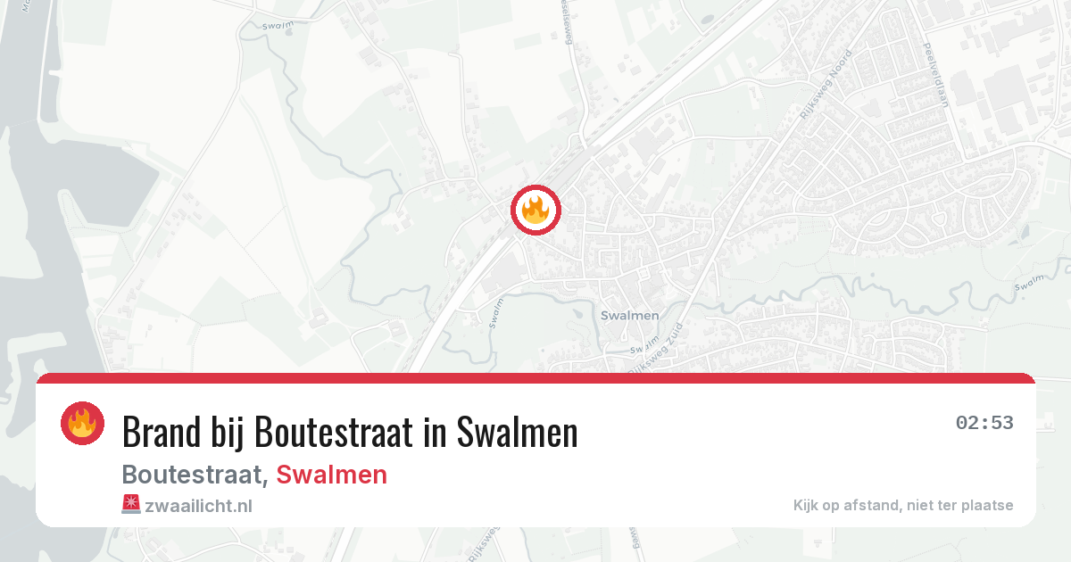 Brand bij Boutestraat in Swalmen — 26 jun 2026
