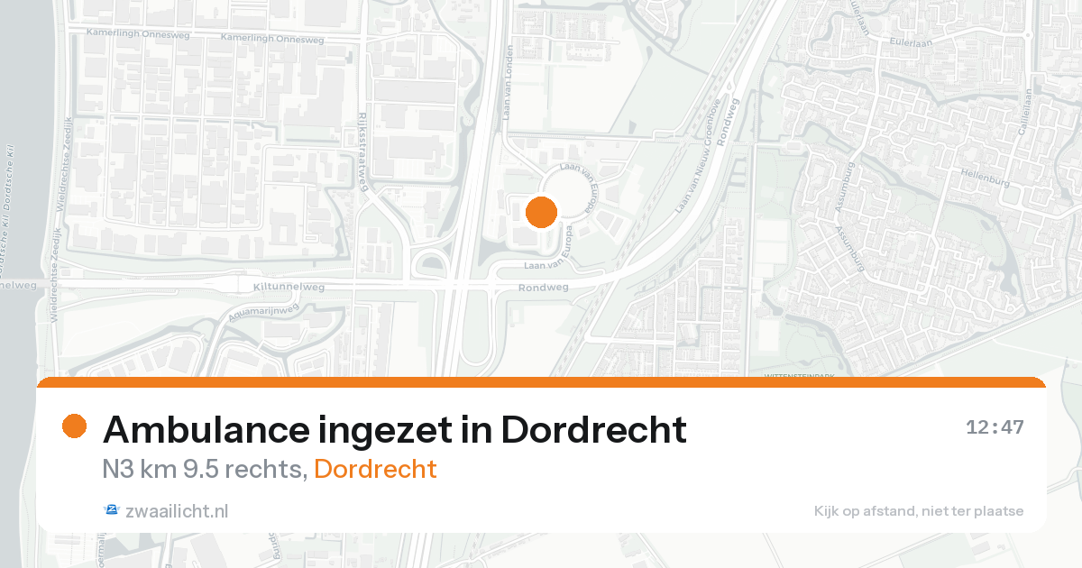 Ambulance ingezet in Dordrecht — 21 aug 2026