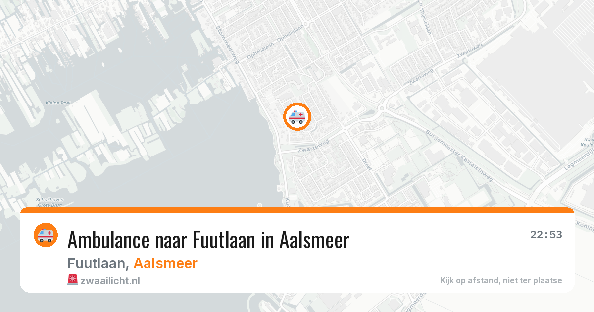 Ambulance naar Fuutlaan in Aalsmeer — 27 jul 2026