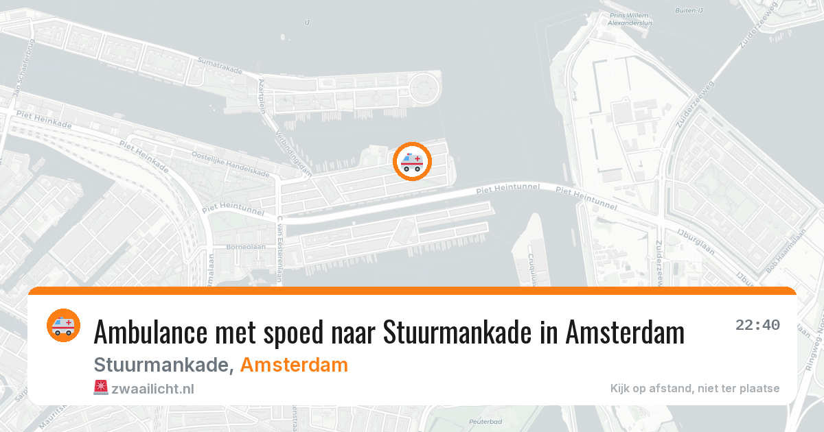Ambulance met spoed naar Stuurmankade in Amsterdam — 10 mrt 2026