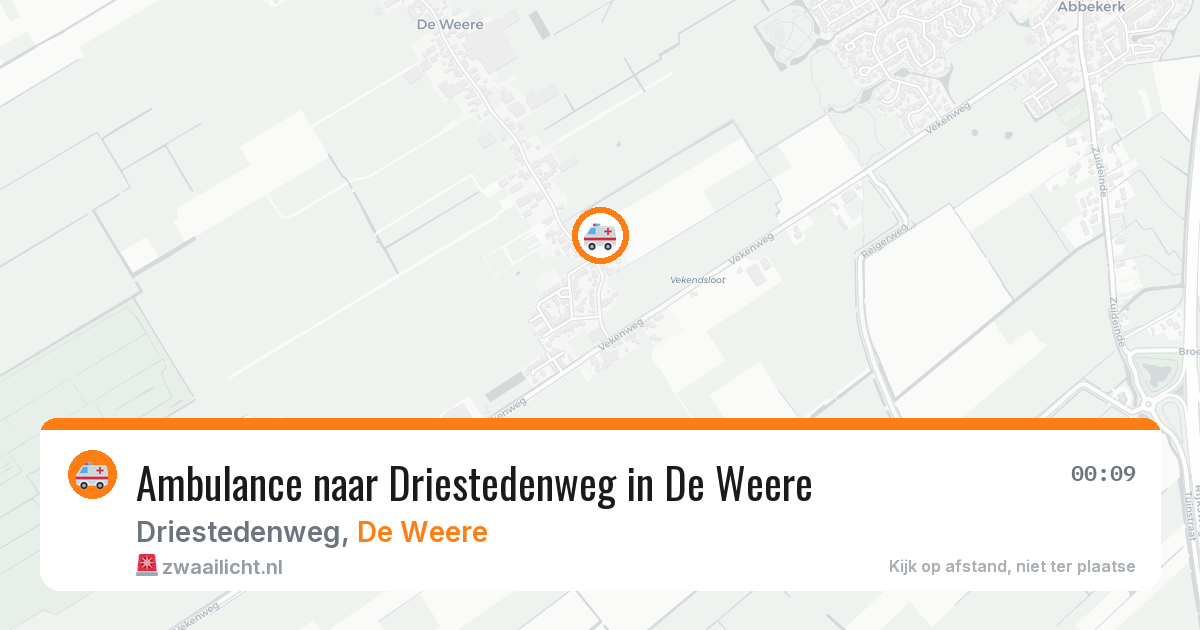Ambulance naar Driestedenweg in De Weere — 5 apr 2026