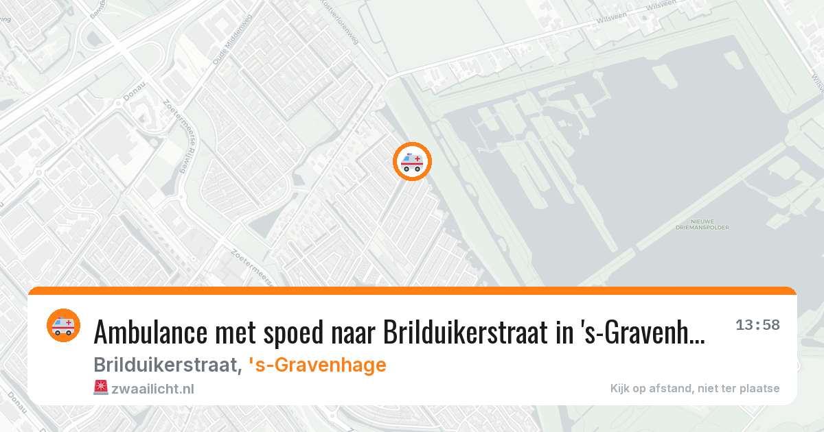 Ambulance met spoed naar Brilduikerstraat in 's-Gravenhage — 18 jul 2026