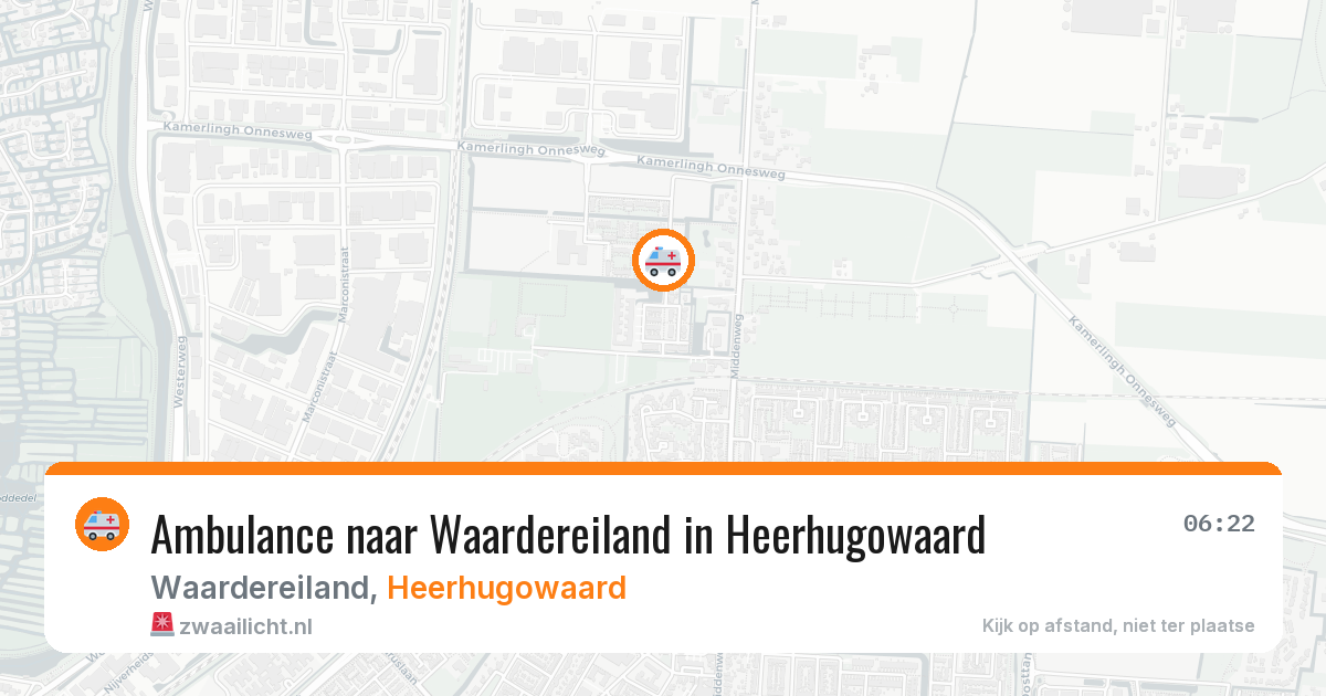 Ambulance naar Waardereiland in Heerhugowaard — 14 apr 2026