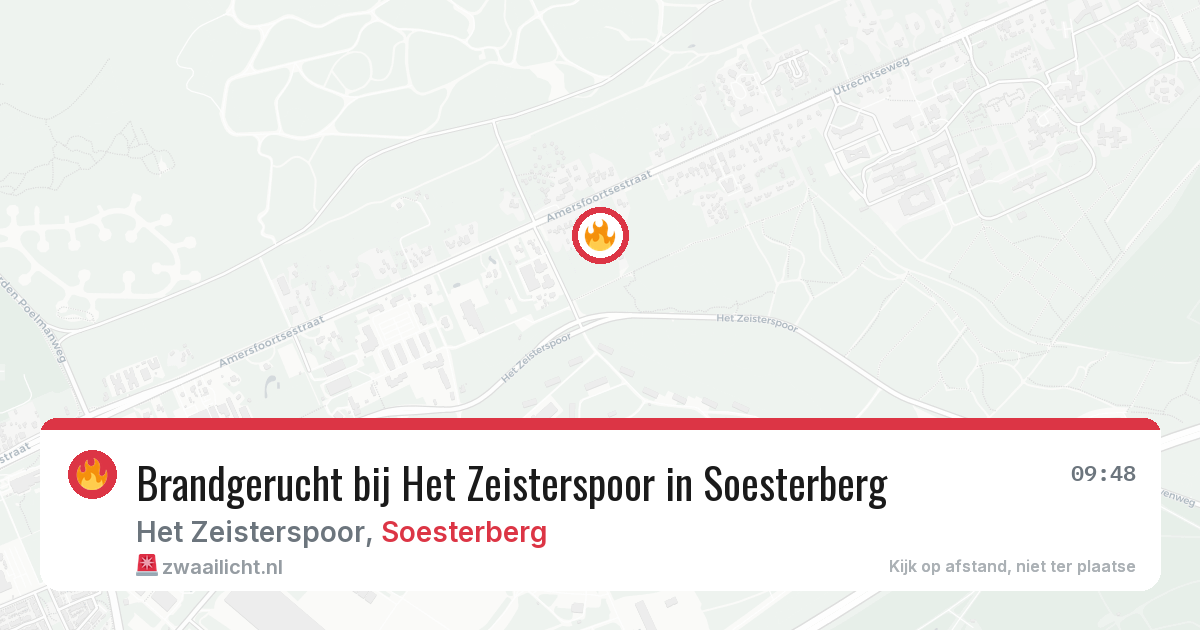 Brandgerucht bij Het Zeisterspoor in Soesterberg — 6 mei 2026