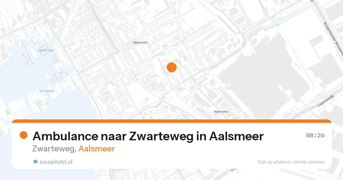 Ambulance naar Zwarteweg in Aalsmeer — 27 aug 2026