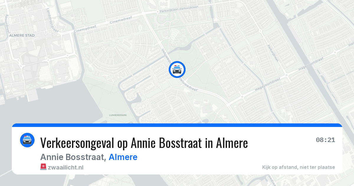 Verkeersongeval op Annie Bosstraat in Almere — 7 apr 2026