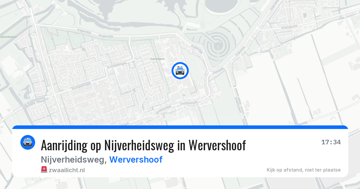 Aanrijding op Nijverheidsweg in Wervershoof — 1 jun 2026