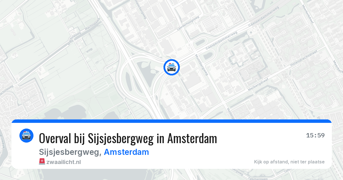 Overval bij Sijsjesbergweg in Amsterdam — 16 jul 2026