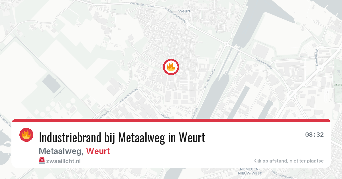 Industriebrand bij Metaalweg in Weurt — 6 jul 2026