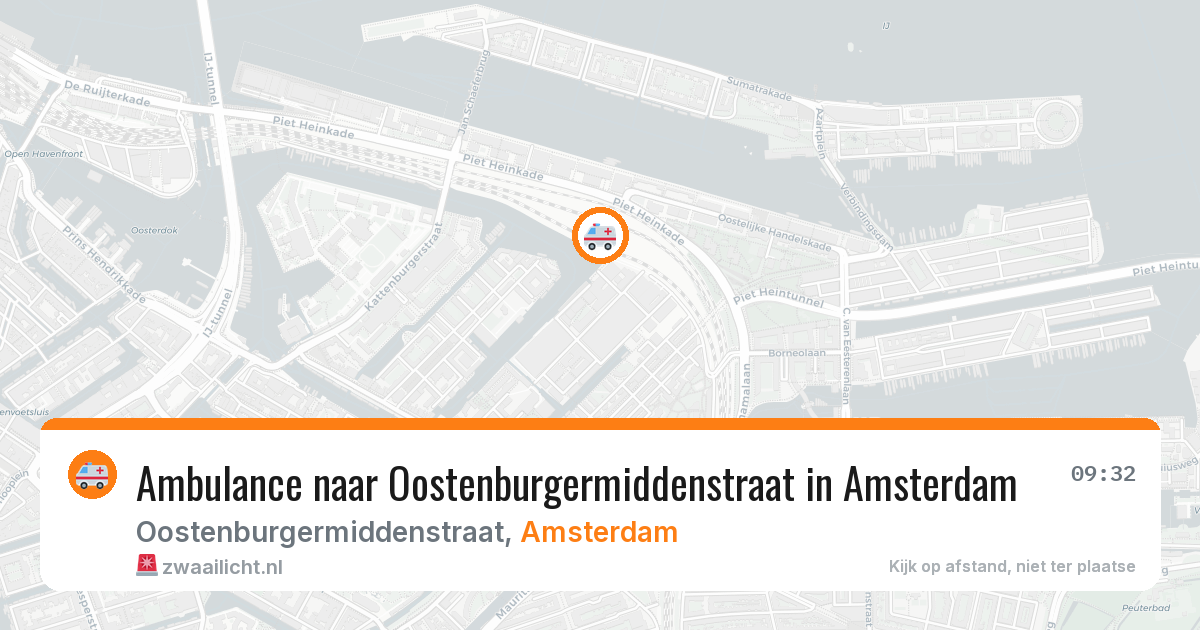 Ambulance naar Oostenburgermiddenstraat in Amsterdam — 17 mei 2026