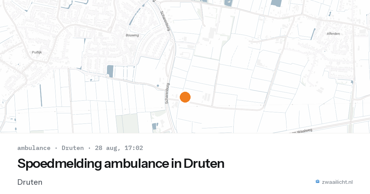 Spoedmelding ambulance in Druten — 28 aug 2026