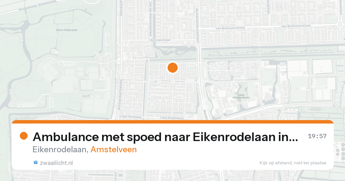 Ambulance met spoed naar Eikenrodelaan in Amstelveen — 23 aug 2026