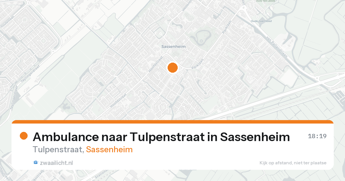 Ambulance naar Tulpenstraat in Sassenheim — 7 feb 2026