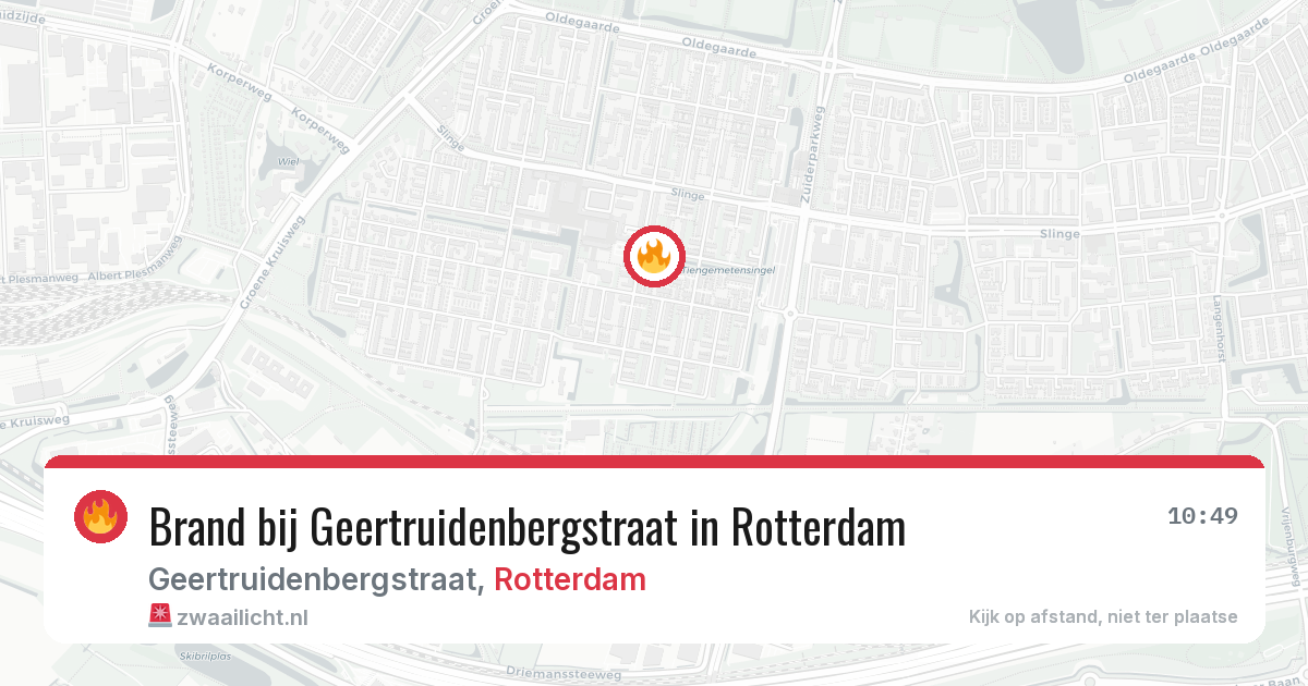 Brand bij Geertruidenbergstraat in Rotterdam — 29 jul 2026