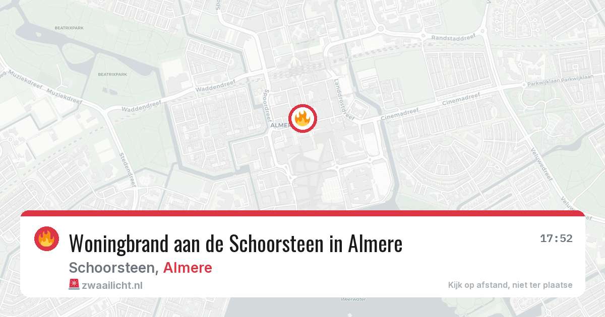 Woningbrand aan de Schoorsteen in Almere — 26 jan 2026