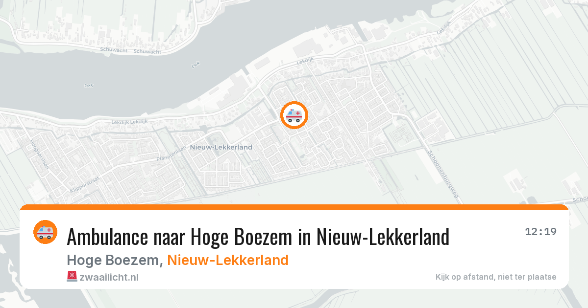 Ambulance naar Hoge Boezem in Nieuw-Lekkerland — 17 jun 2026