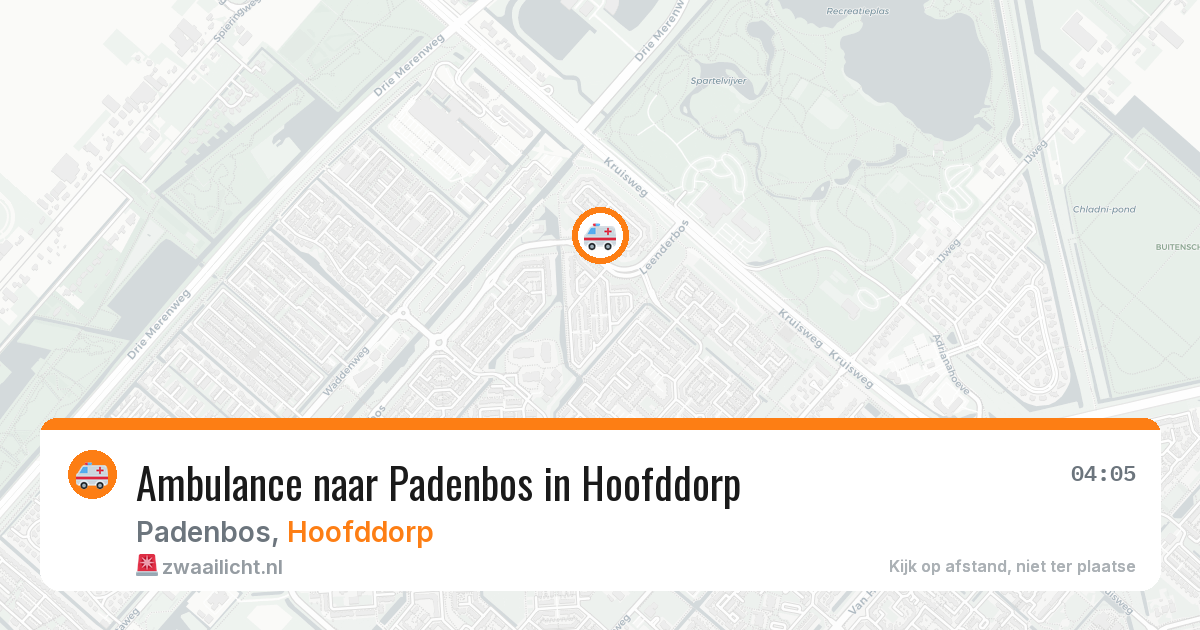 Ambulance naar Padenbos in Hoofddorp — 6 apr 2026