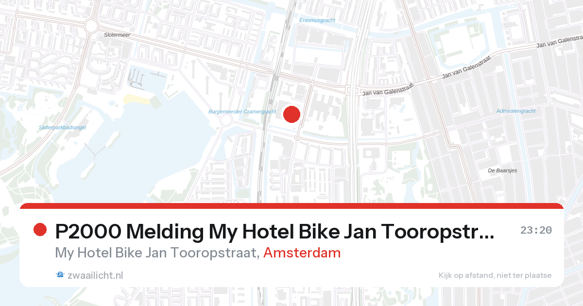 P2000 Melding My Hotel Bike Jan Tooropstraat, Amsterdam — 31 jan 2026