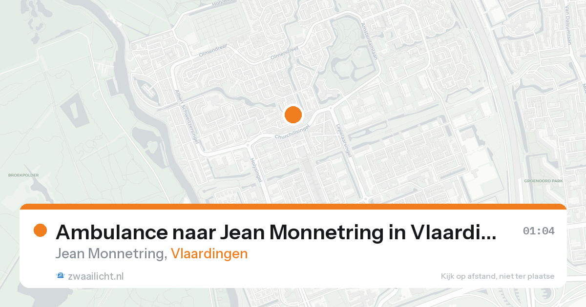 Ambulance naar Jean Monnetring in Vlaardingen — 18 aug 2026