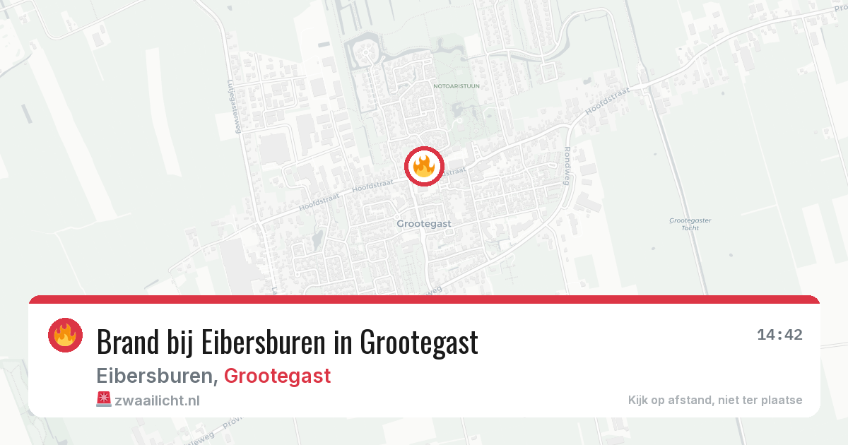 Brand bij Eibersburen in Grootegast — 18 jun 2026