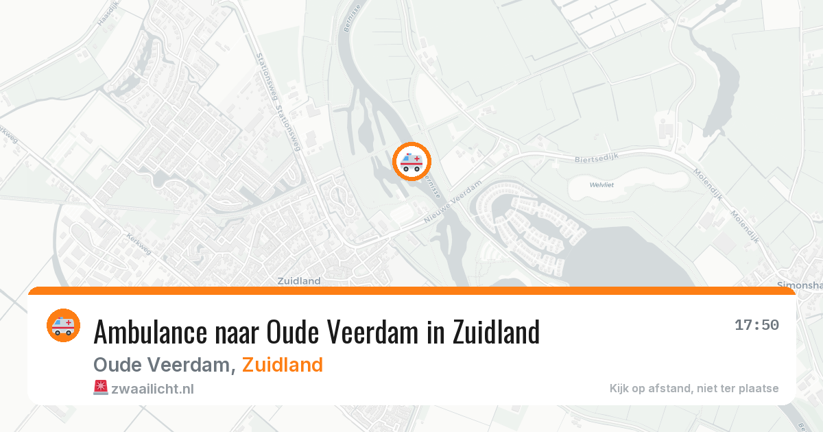 Ambulance naar Oude Veerdam in Zuidland — 12 aug 2026