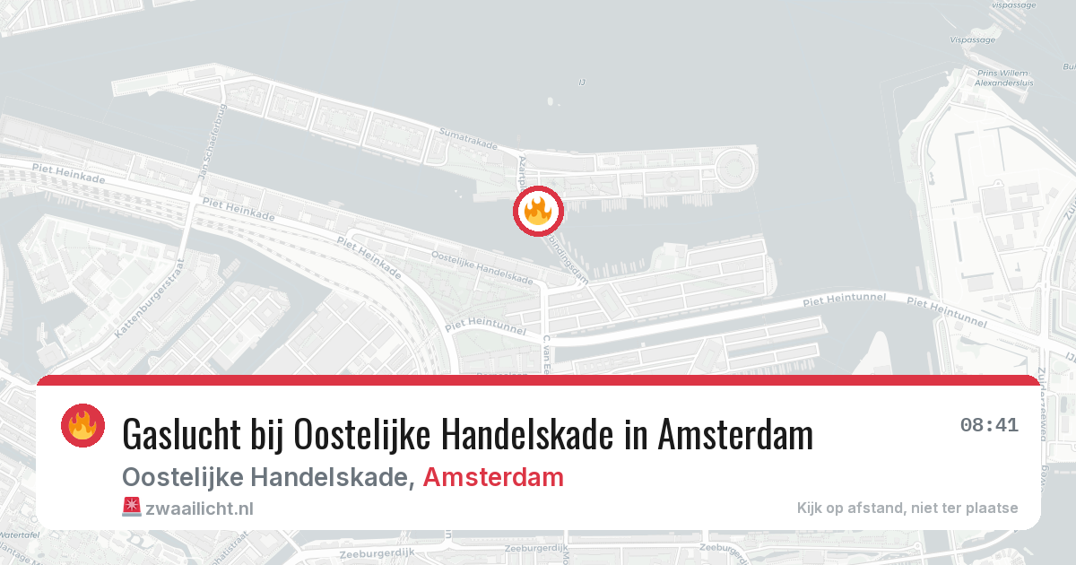Gaslucht bij Oostelijke Handelskade in Amsterdam — 23 mei 2026