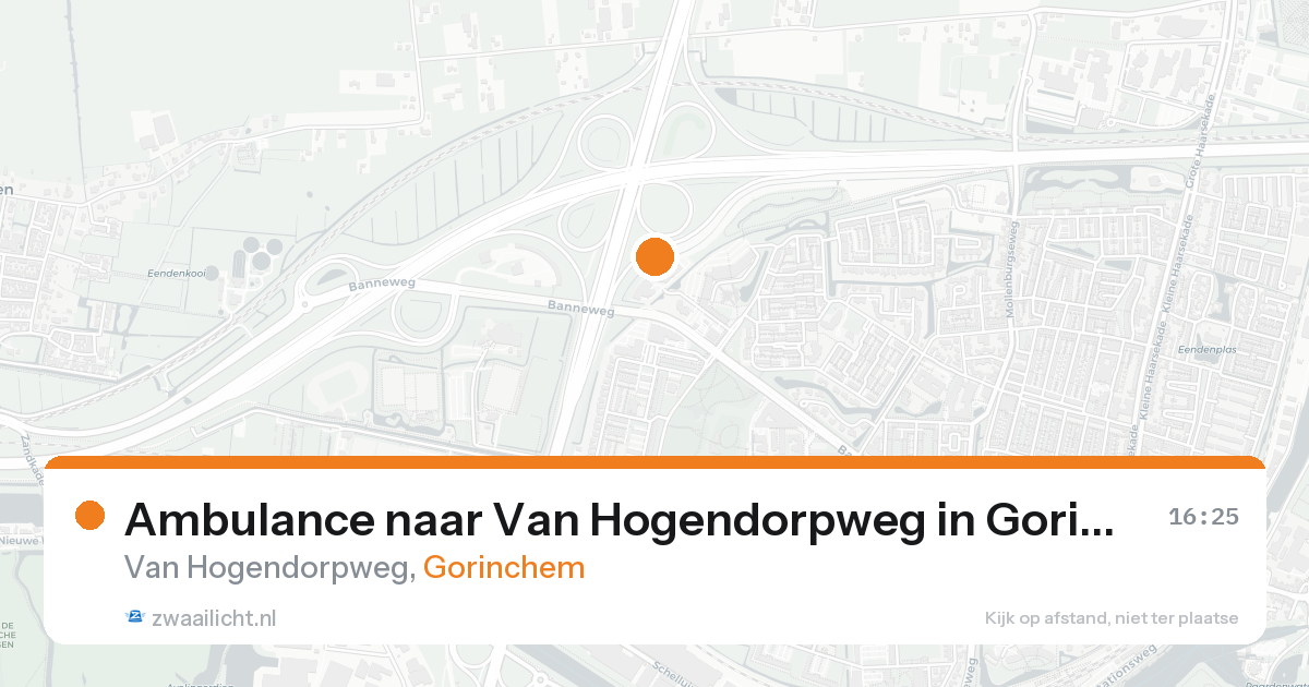 Ambulance naar Van Hogendorpweg in Gorinchem — 16 aug 2026