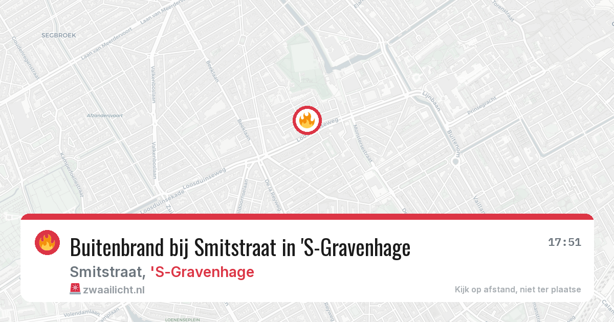 Buitenbrand bij Smitstraat in 'S-Gravenhage — 29 jun 2026