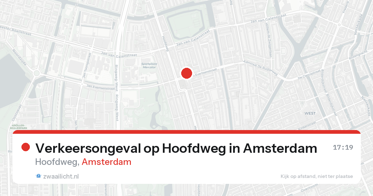 Verkeersongeval op Hoofdweg in Amsterdam — 22 aug 2026