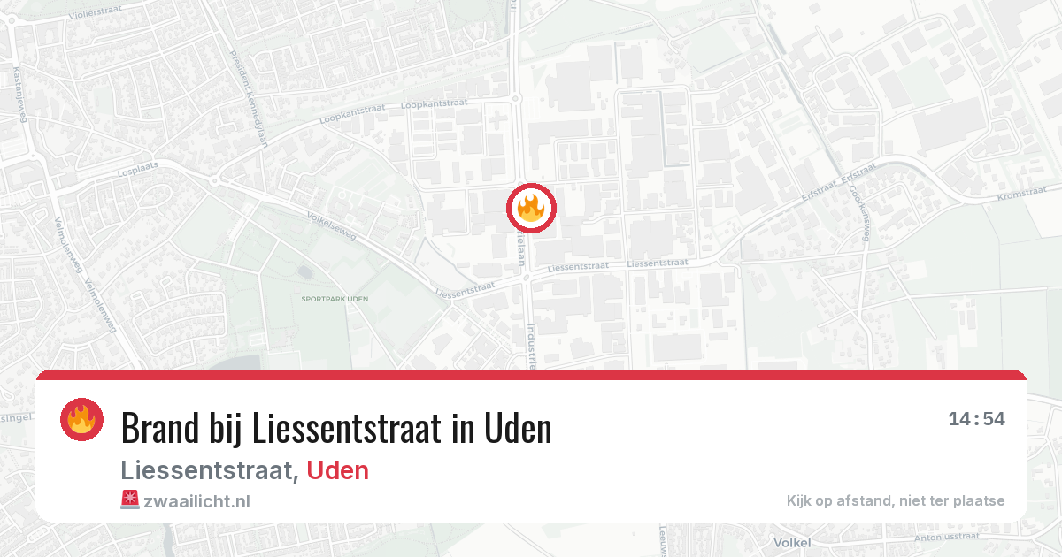 Brand bij Liessentstraat in Uden — 6 jul 2026