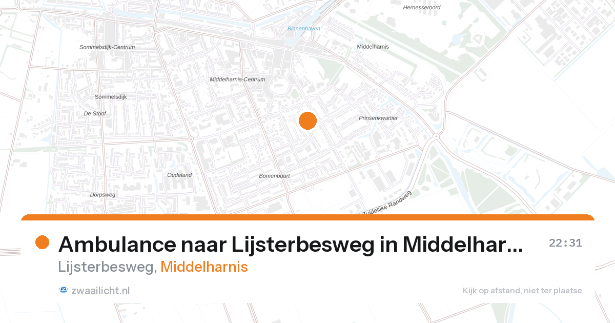 Ambulance naar Lijsterbesweg in Middelharnis — 16 mrt 2026