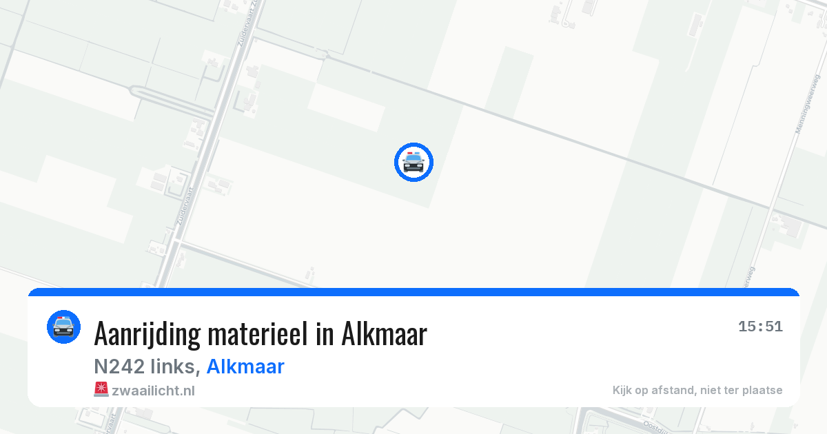 Aanrijding materieel in Alkmaar — 10 aug 2026