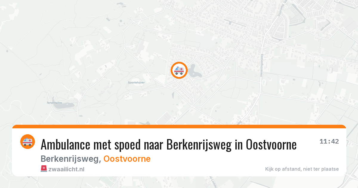 Ambulance met spoed naar Berkenrijsweg in Oostvoorne — 14 mei 2026