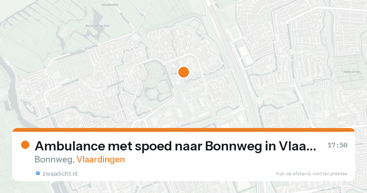 Ambulance met spoed naar Bonnweg in Vlaardingen — 19 aug 2026