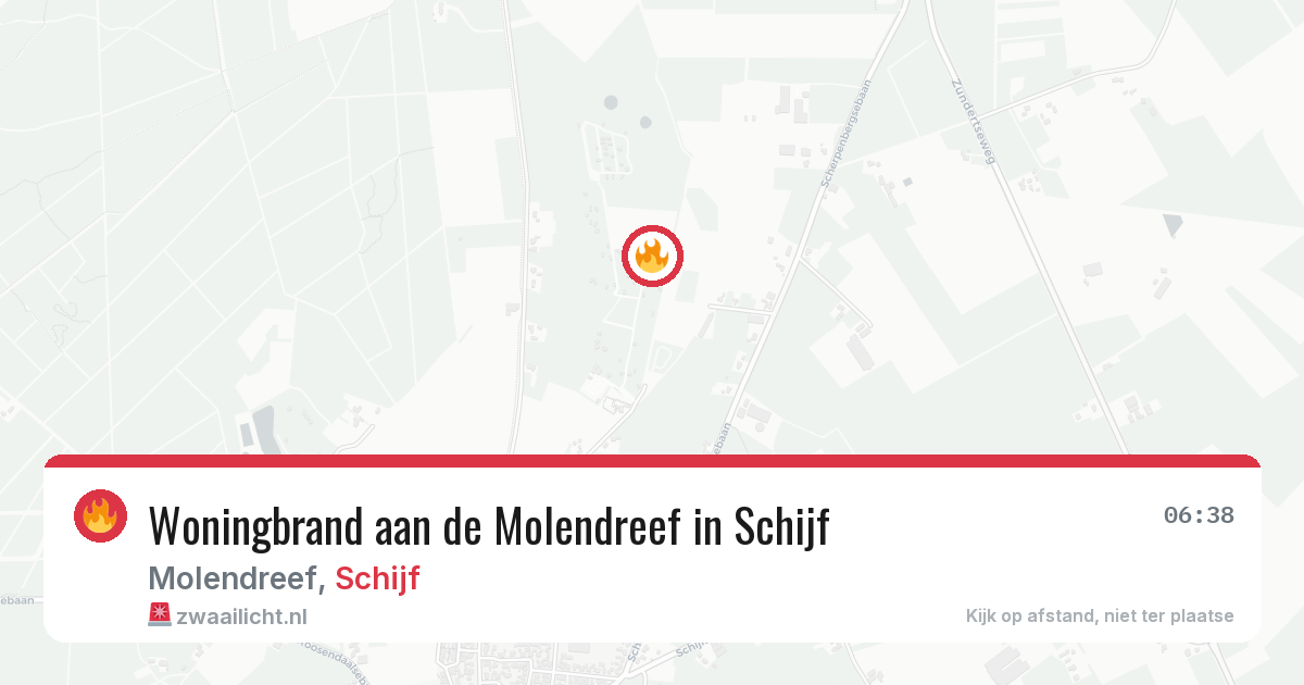 Woningbrand aan de Molendreef in Schijf — 24 jun 2026