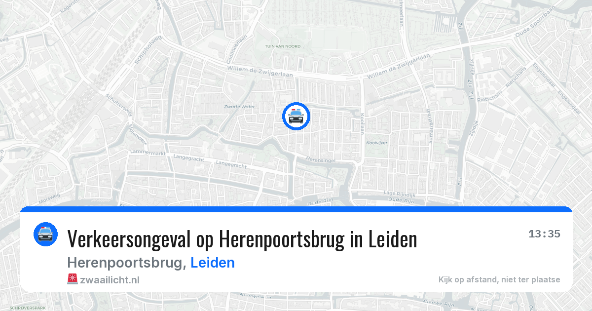 Verkeersongeval op Herenpoortsbrug in Leiden — 24 jul 2026