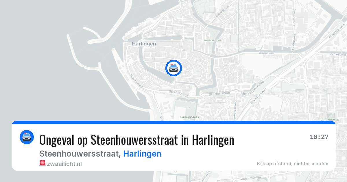 Ongeval op Steenhouwersstraat in Harlingen — 19 jun 2026