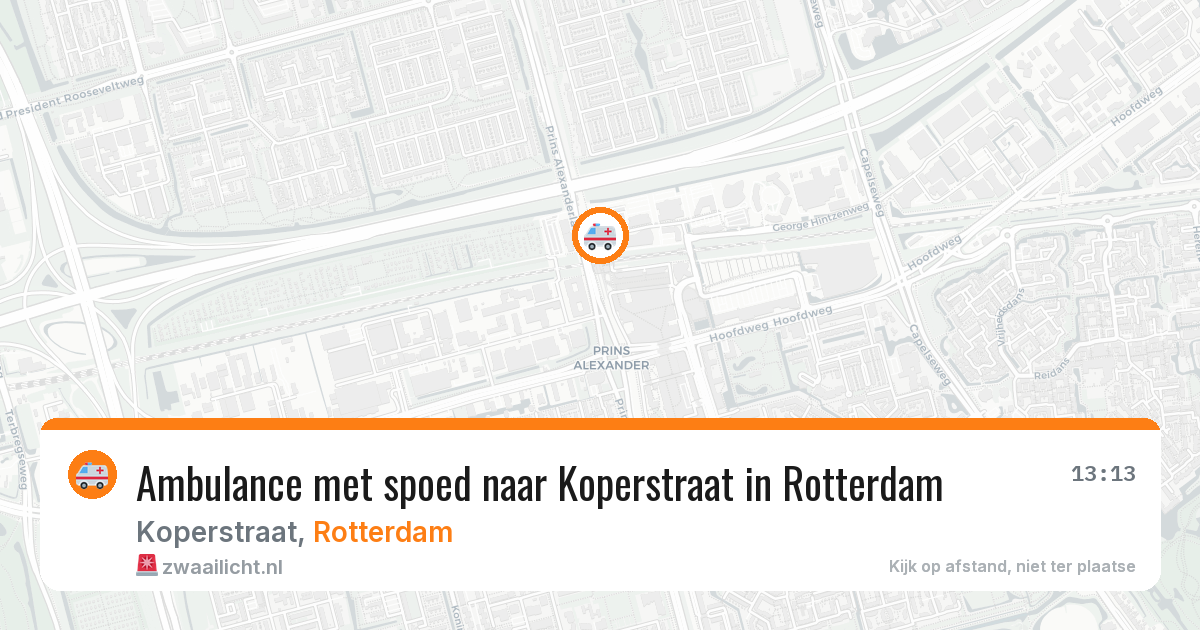 Ambulance met spoed naar Koperstraat in Rotterdam — 10 apr 2026